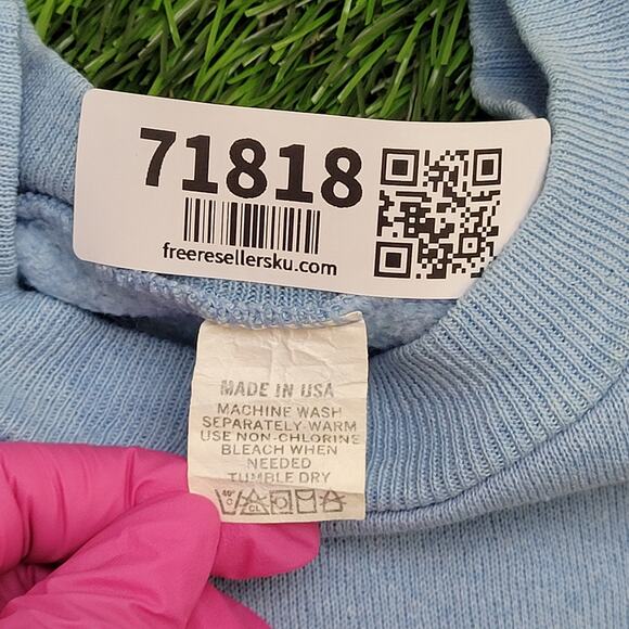 Vintage New-Orleans Sweatshirt Womens L 21x22 Boxy Mardi-Gras Mask - Picture 8 of 14